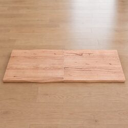 Solid Oak Wood Table Top with Live Edge, 160x60cm