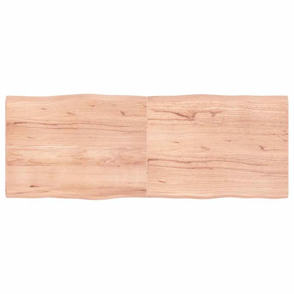 Solid Oak Wood Table Top with Live Edge, 160x60cm