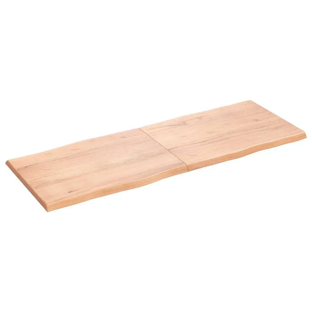 Solid Oak Wood Table Top with Live Edge, 160x60cm