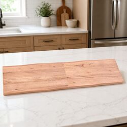 Live Edge Solid Oak Folding Table Top in Brown