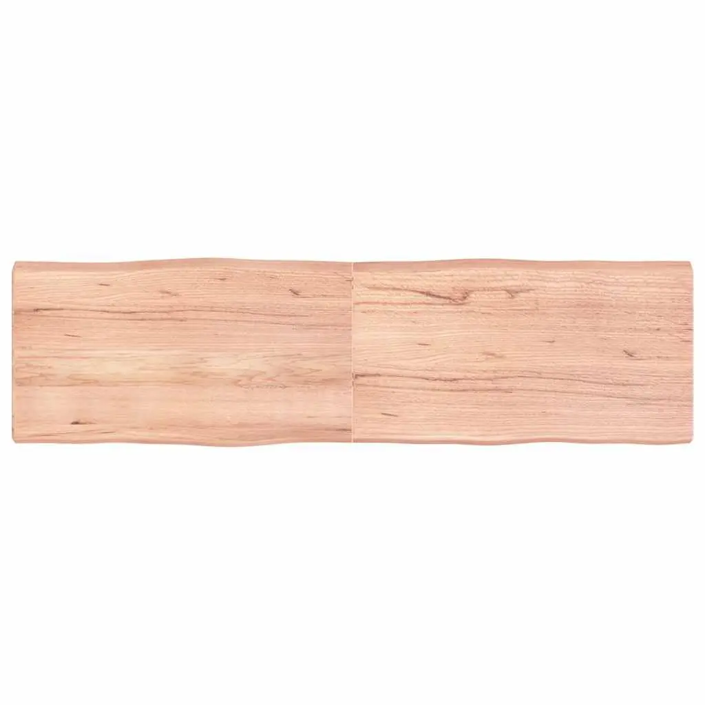 Wooden Table Top Brown Live Edge Solid Oak Folding Replacement Board 180 x 50 cm