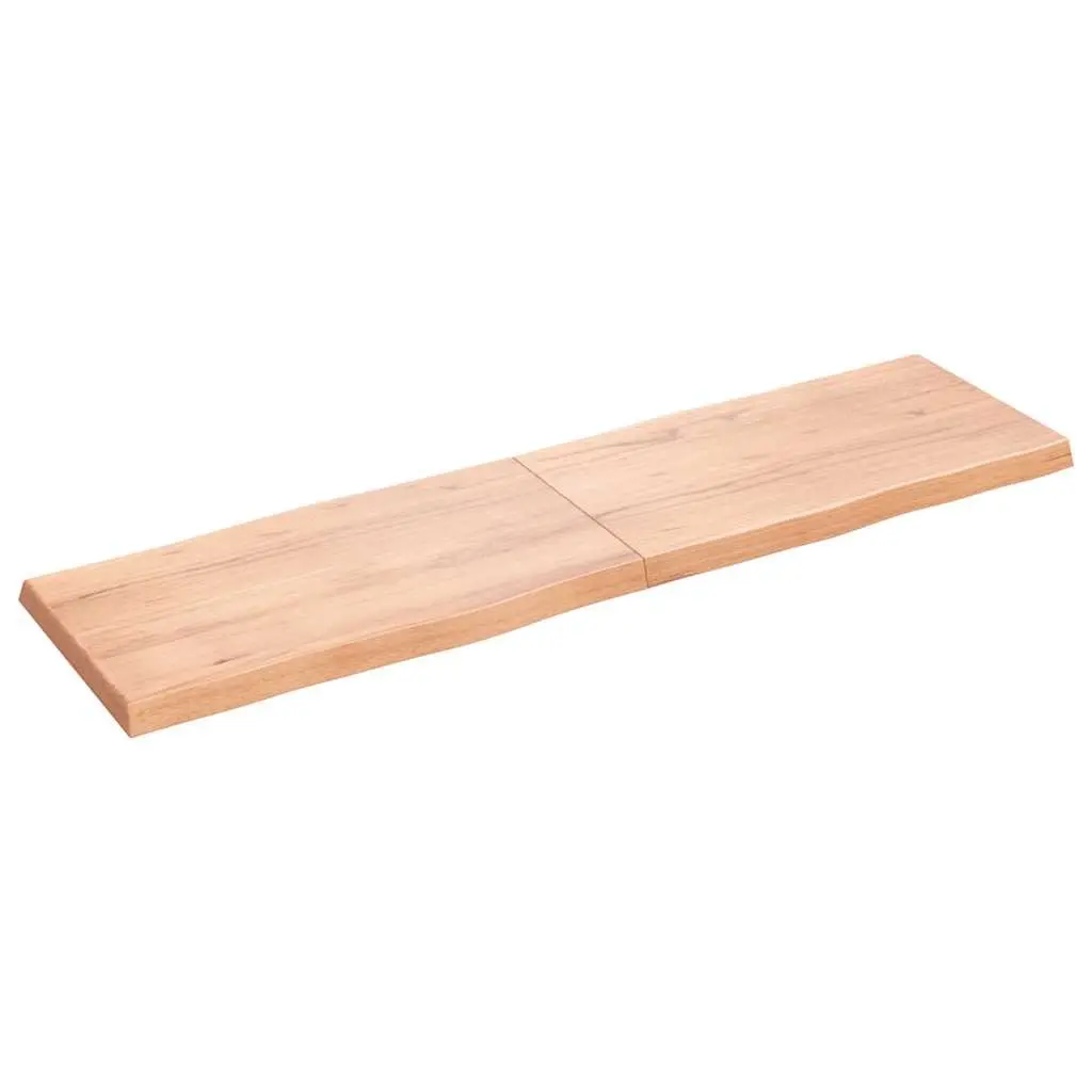 Wooden Table Top Brown Live Edge Solid Oak Folding Replacement Board 180 x 50 cm