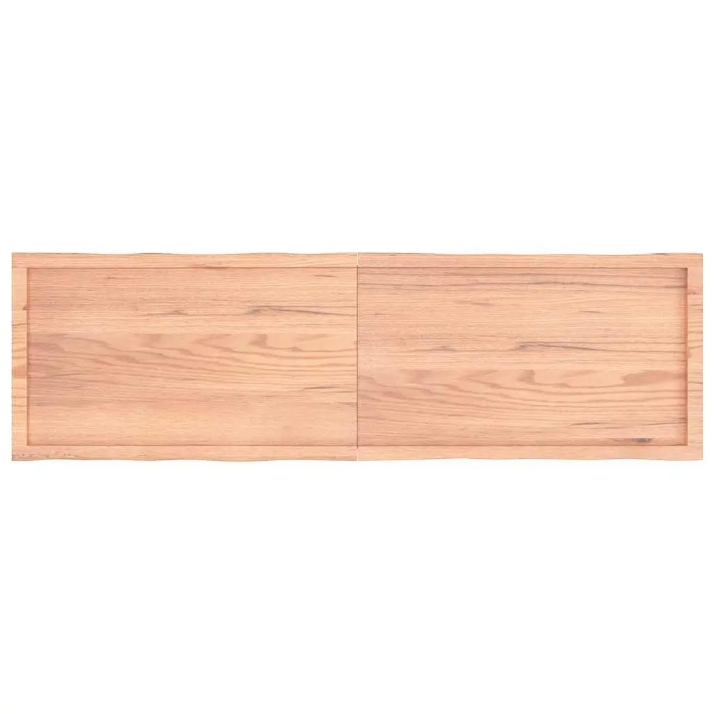 Wooden Table Top Brown Live Edge Solid Oak Folding Replacement Board 180 x 50 cm