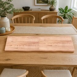 Handcrafted Solid Oak Wooden Folding Table Top 200x60cm