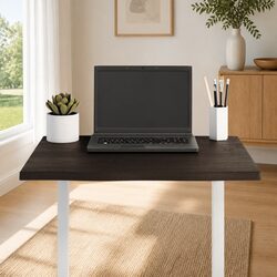 Live Edge Solid Oak Wood Dining Table Top, Dark Brown 60x50x2cm