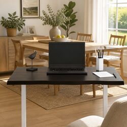 Handcrafted Solid Oak Wood Table Top with Live Edge 80x40x2 cm