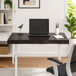 Dark Brown Solid Oak Wooden Table Top 80x50cm