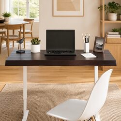 Handcrafted Dark Brown Solid Oak Table Top 100x40cm
