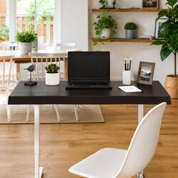 Handcrafted Solid Oak Dark Brown Table Top 100x50cm