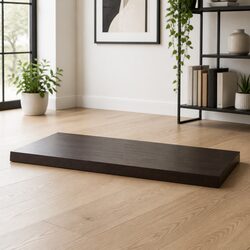Handcrafted Solid Oak Dark Brown Live Edge Tabletop 100x60cm