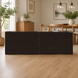 Handcrafted Solid Oak Wood Table Top Dark Brown 120x40cm