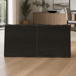 Handcrafted Solid Oak Wood Live Edge Table Top 120x60cm
