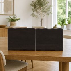 Handcrafted Wooden Table Top 140x60cm Dark Brown Oak
