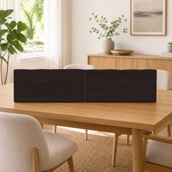 Live Edge Solid Oak Wood Table Top 160x40cm Dark Brown