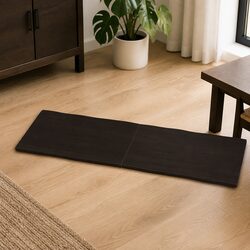 Live Edge Solid Oak Wood Table Top 160x40cm Dark Brown