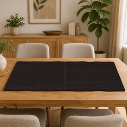 Live Edge Solid Oak Table Top in Dark Brown 160x60cm