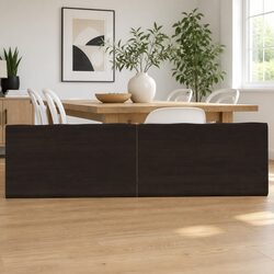 Handcrafted Solid Oak Wooden Table Top 180x50cm