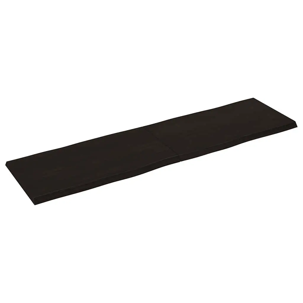 Solid Oak Foldable Wooden Table Top Live Edge Brown 180x50cm