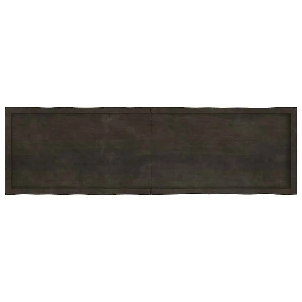 Solid Oak Foldable Wooden Table Top Live Edge Brown 180x50cm
