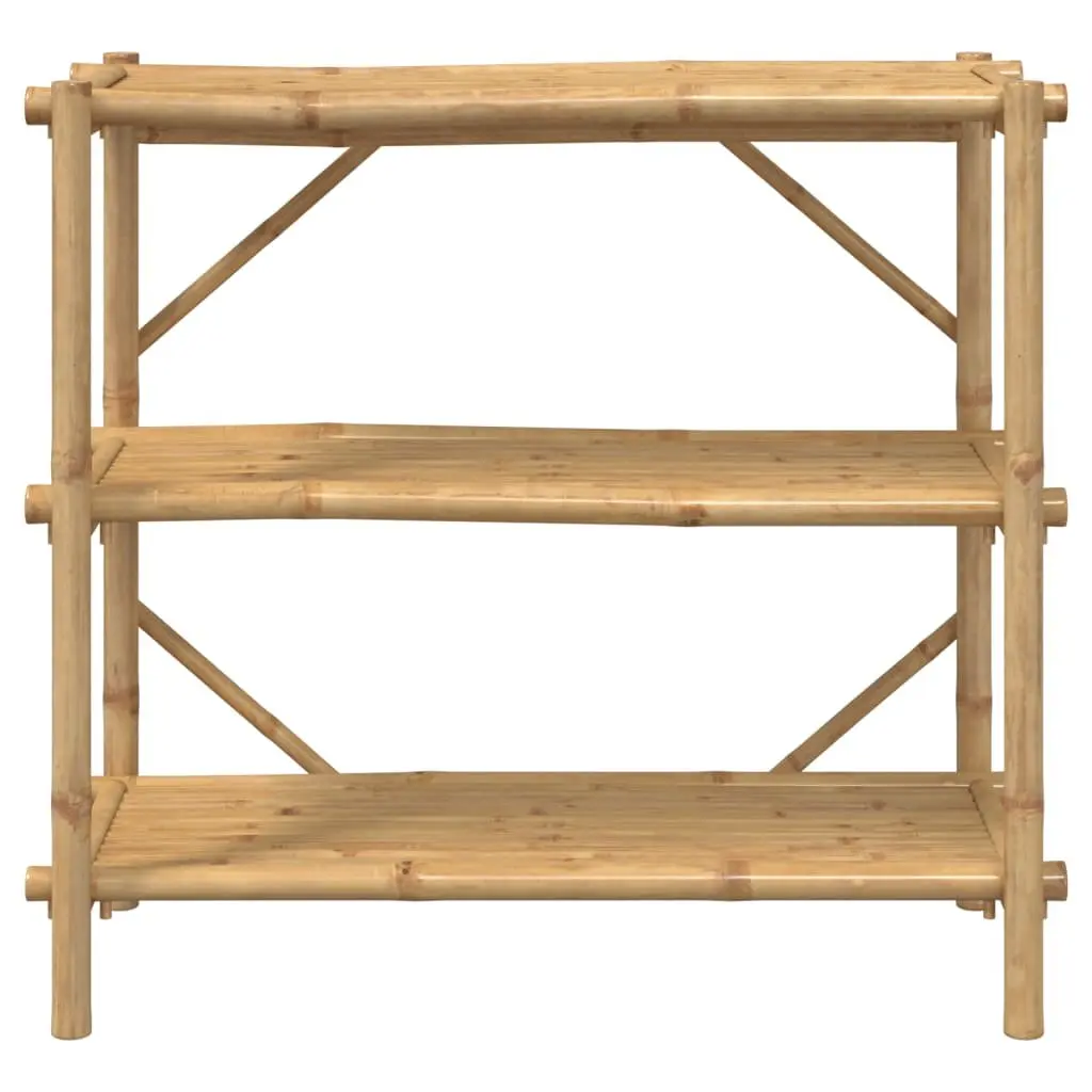 Bamboo Storage Shelf Brown 100x40x90 cm 3-Tier Open Display Bookcase Organiser