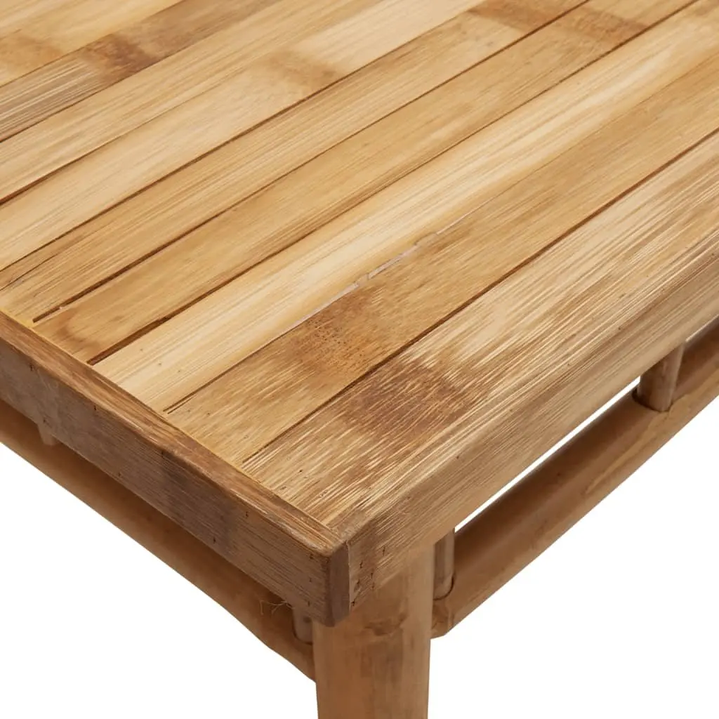 Coffee Table 45x45x35 cm Brown Bamboo Slat Design Indoor Outdoor Accent Side