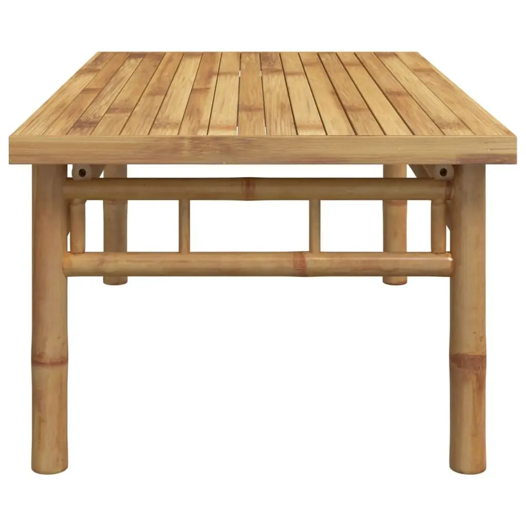 Coffee Table 90x50x35cm Bamboo Slat Design Indoor Outdoor Living Room Accent