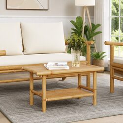 Bamboo Coffee Table 70x40x35 cm in Brown