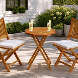 Warm Octagonal Solid Teak Table Top 60x60cm for Dining