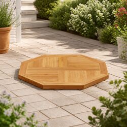 Warm Octagonal Solid Teak Table Top 60x60cm for Dining