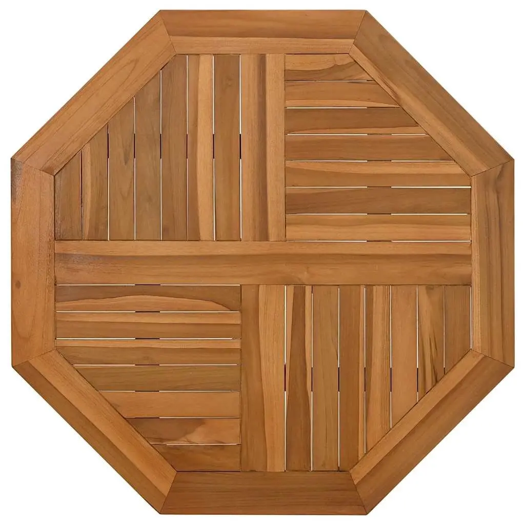 Octagonal Wooden Table Top Brown 60x60cm Solid Teak Garden Dining Replacement Parasol