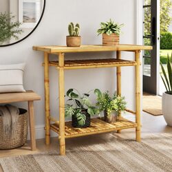Bamboo Console Table 90x37x75cm for Living Spaces