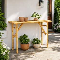 Bamboo Console Table 115x39x75cm for Living Spaces