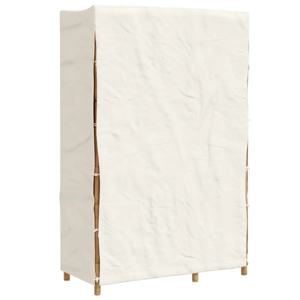 Bamboo Wardrobe Cupboard Brown 110x45x170cm Storage Cabinet