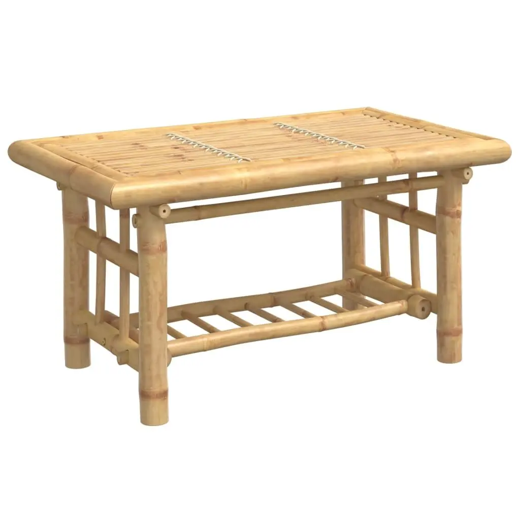 Bamboo Coffee Table Brown 70x45x36 cm Accent Side Table Living Room Storage