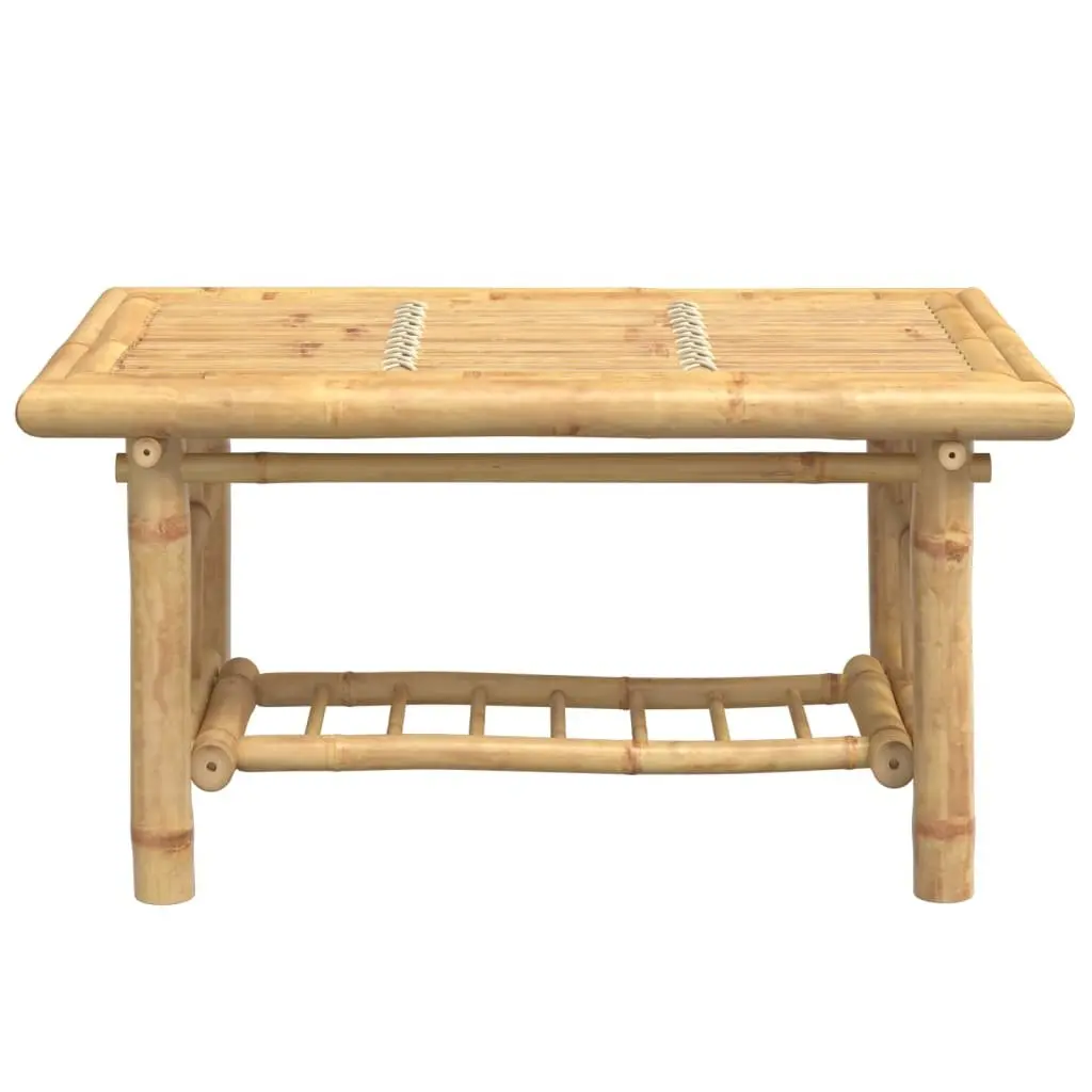 Bamboo Coffee Table Brown 70x45x36 cm Accent Side Table Living Room Storage