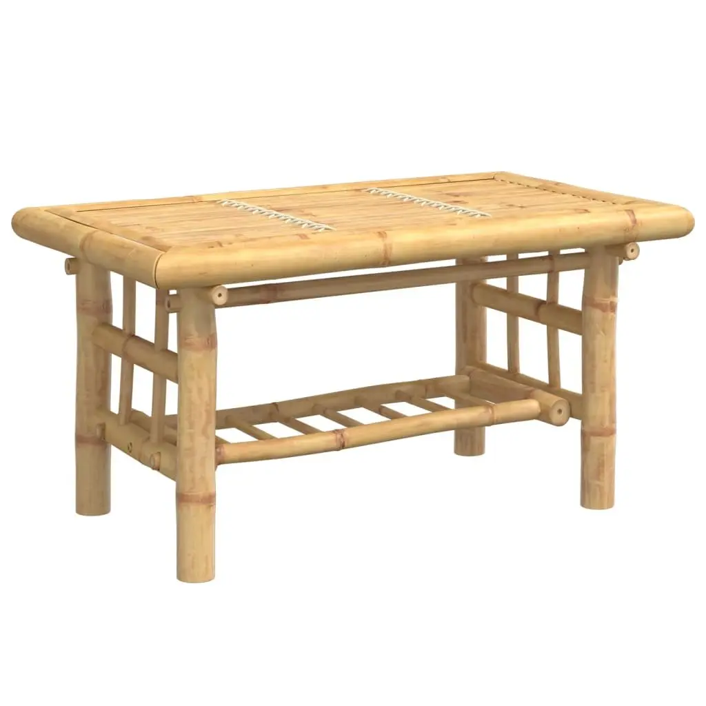 Bamboo Coffee Table Brown 70x45x36 cm Accent Side Table Living Room Storage