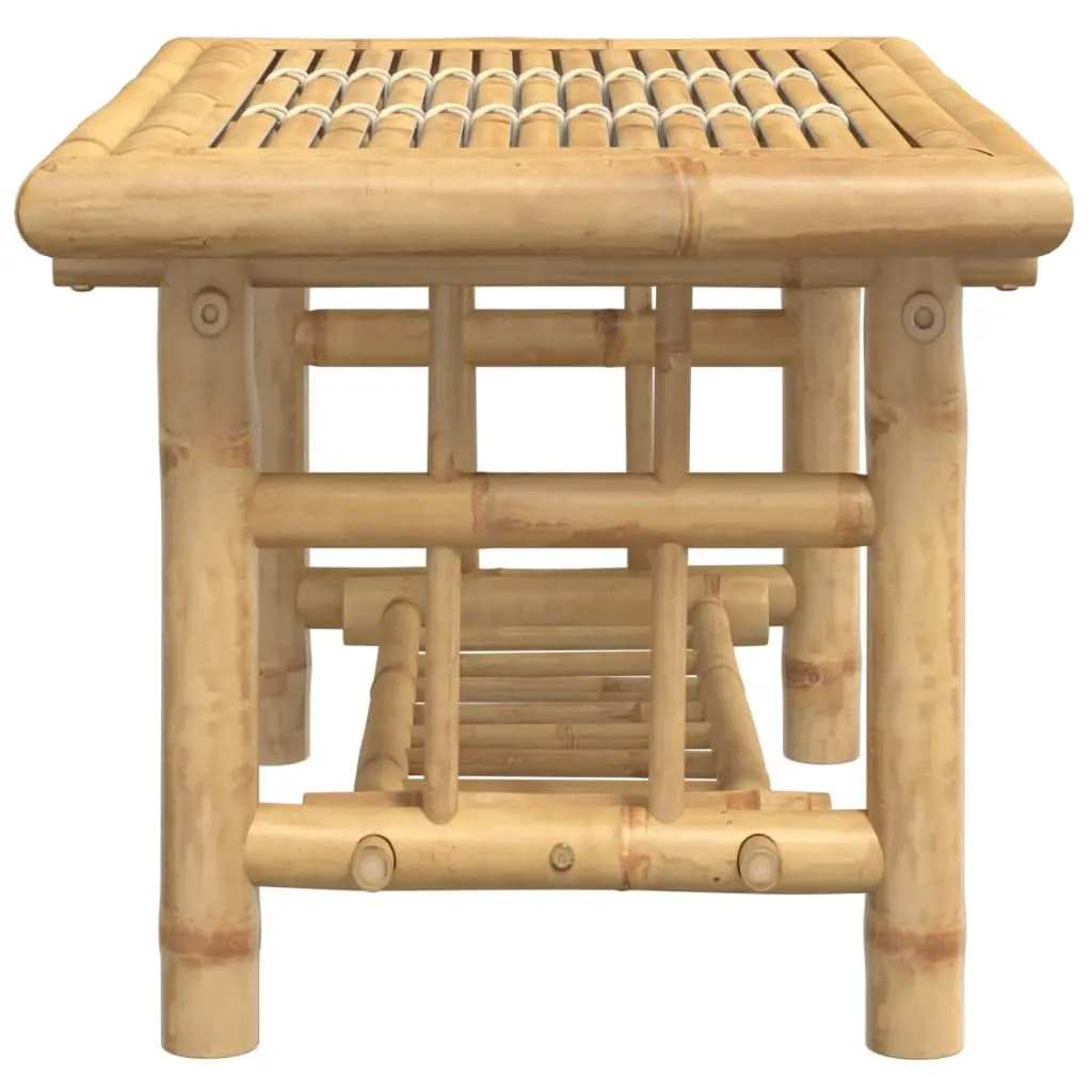 Bamboo Coffee Table Brown 70x45x36 cm Accent Side Table Living Room Storage