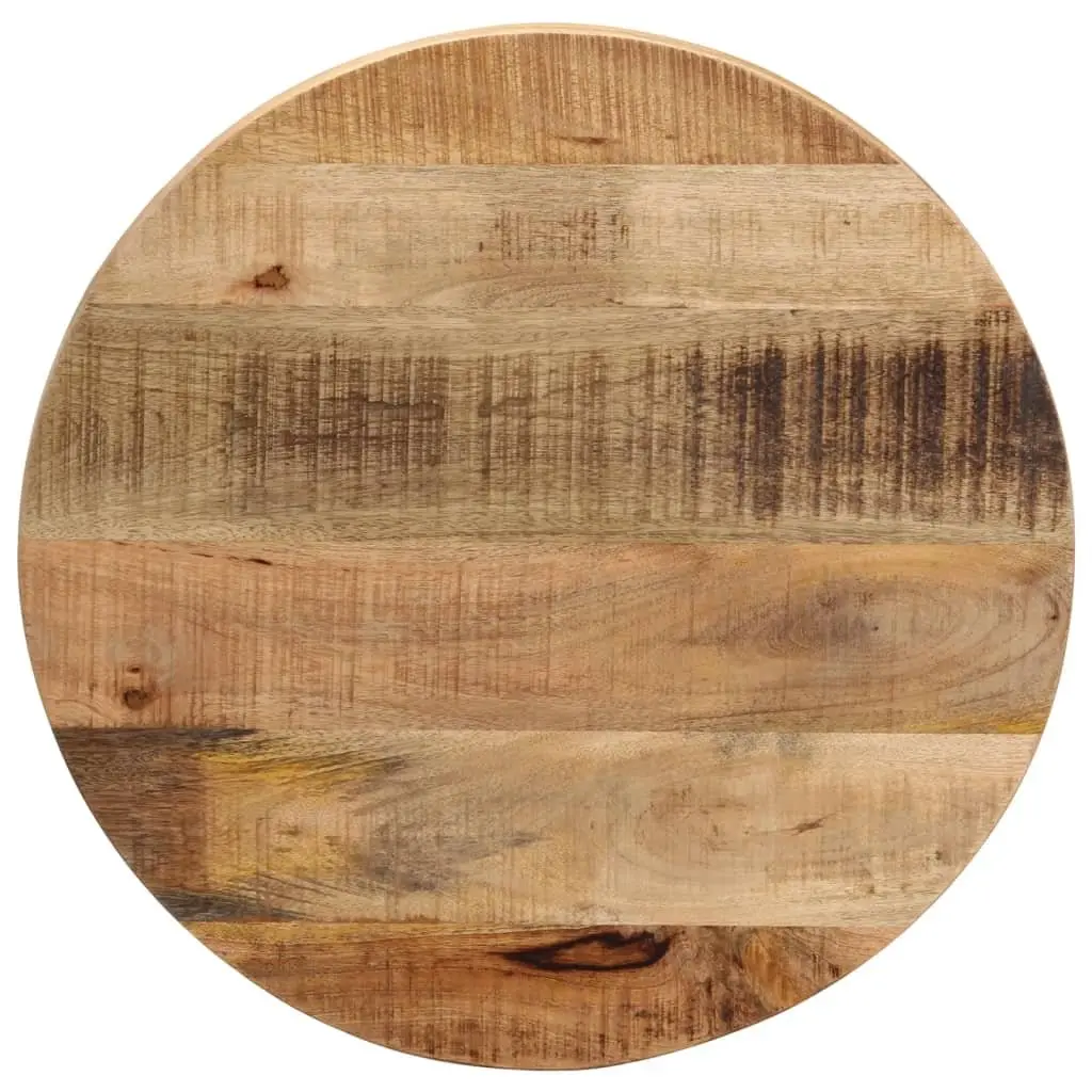 Round Wooden Table Top 60cm Diameter Solid Mango Wood Rustic Tabletop