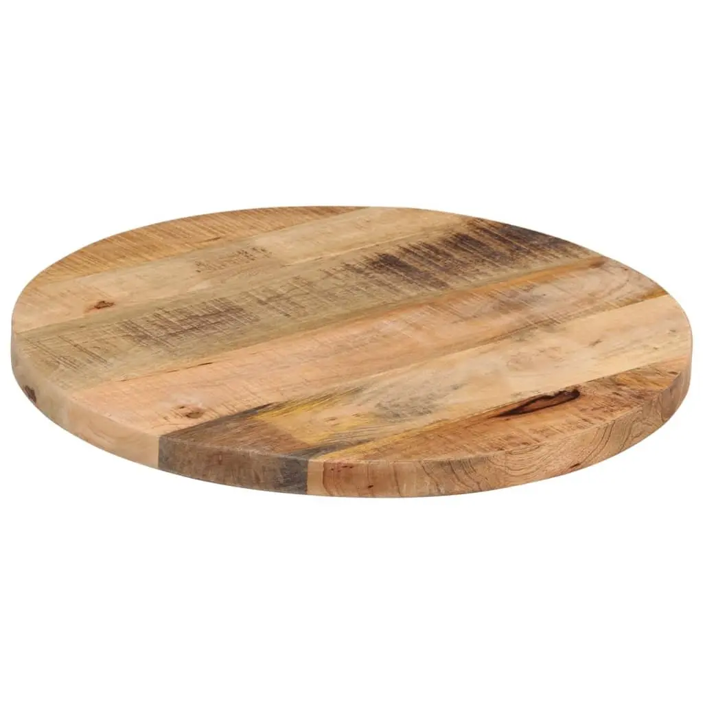 Round Wooden Table Top 60cm Diameter Solid Mango Wood Rustic Tabletop