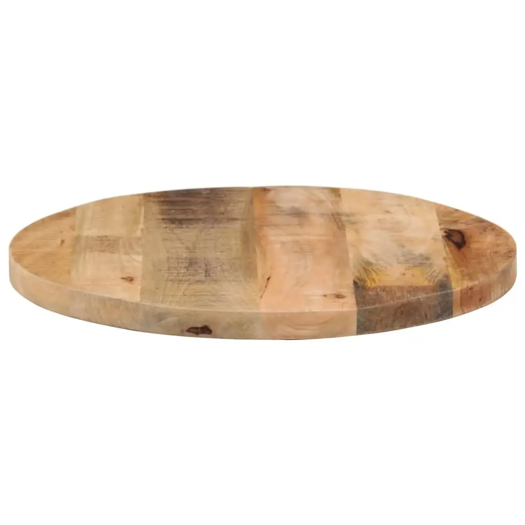 Round Wooden Table Top 60cm Diameter Solid Mango Wood Rustic Tabletop