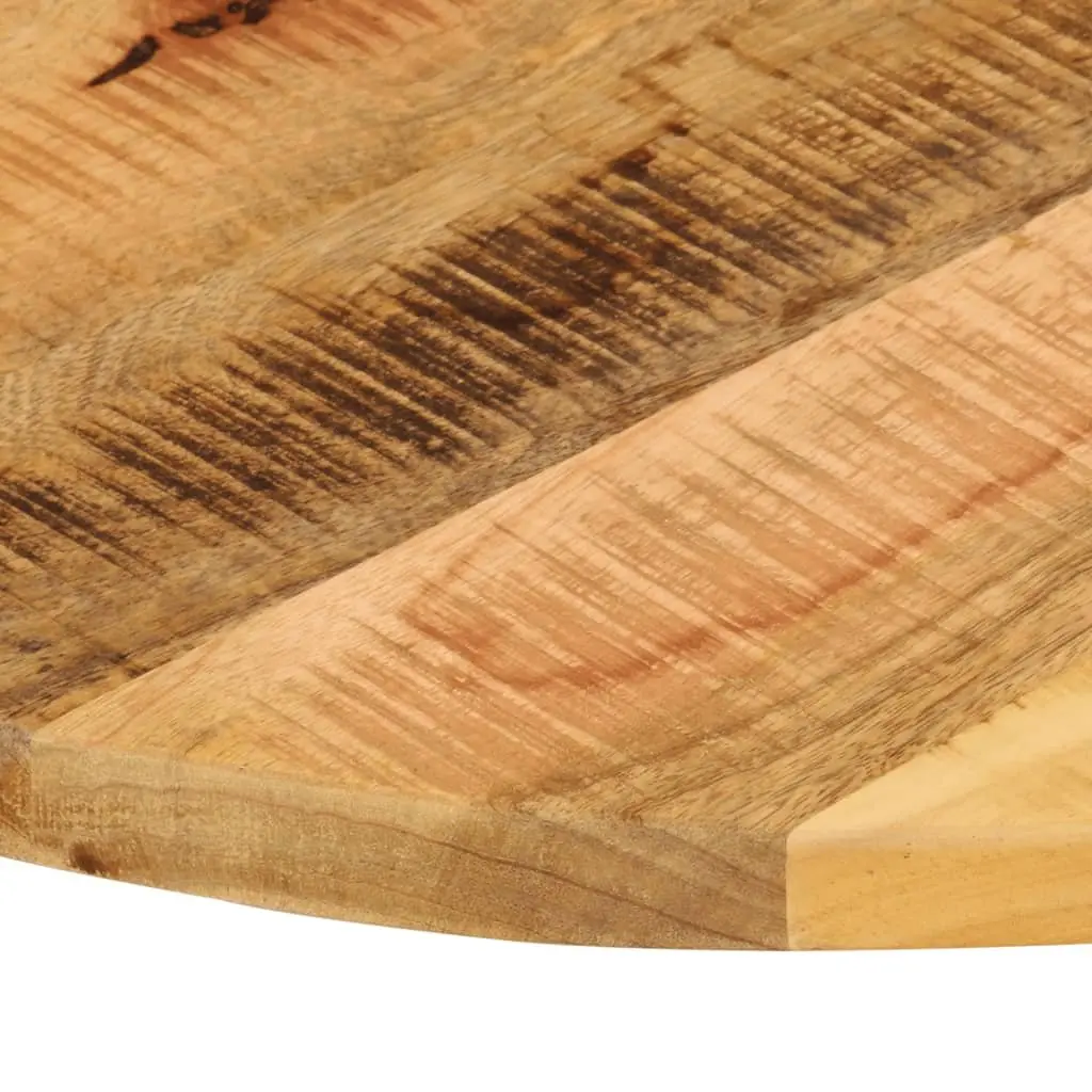 Round Wooden Table Top Ø 70cm Solid Mango Wood Rustic Replacement Tabletop