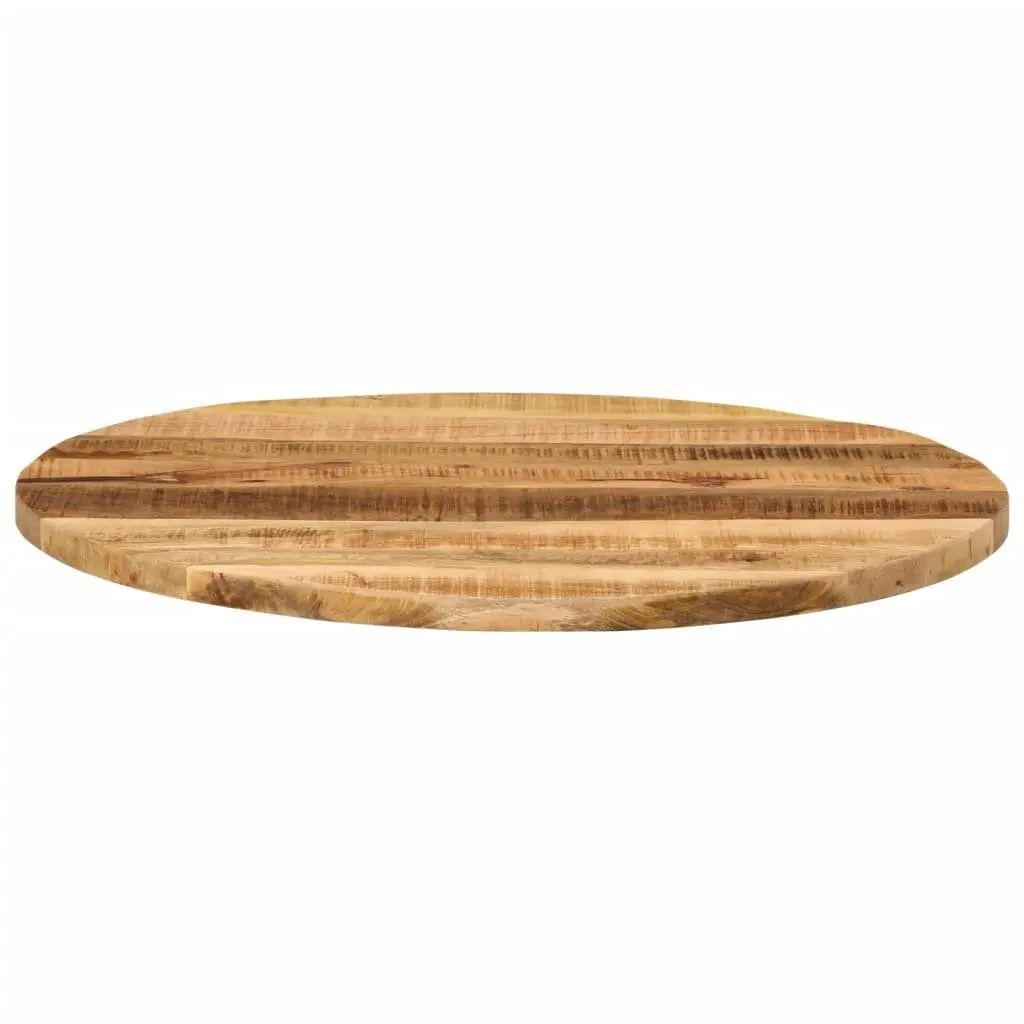 Round Wooden Table Top Ø 70cm Solid Mango Wood Rustic Dining Furniture