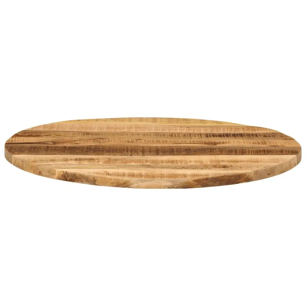 Round Solid Wood Table Top 80cm Diameter Rustic Mango Wooden Tabletop