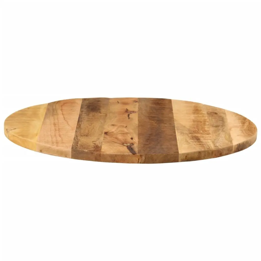 Round Solid Wood Table Top 80cm Diameter Rustic Mango Wooden Tabletop