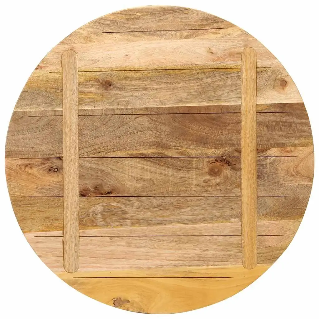 Round Wooden Table Top Ø 80cm Replacement Dining Surface Rustic Brown