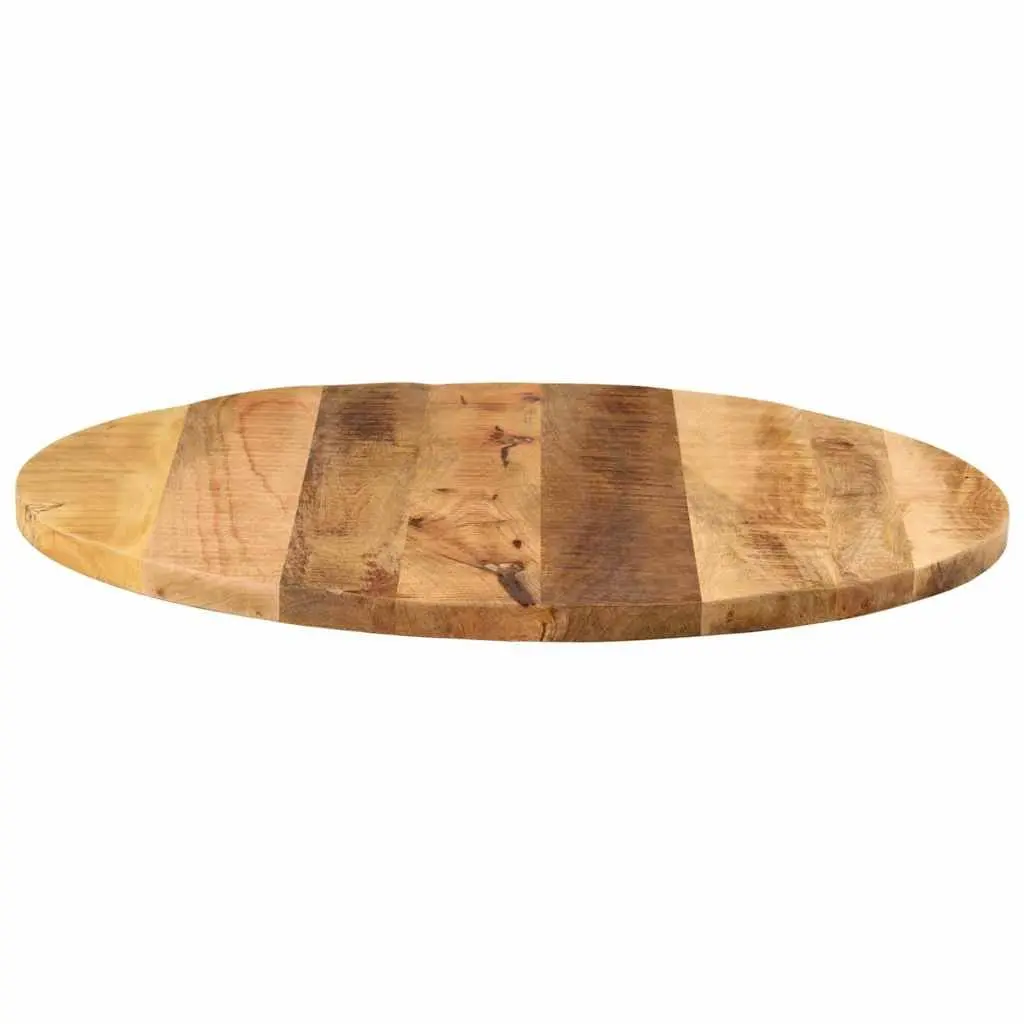 Round Wooden Table Top Ø 80cm Replacement Dining Surface Rustic Brown