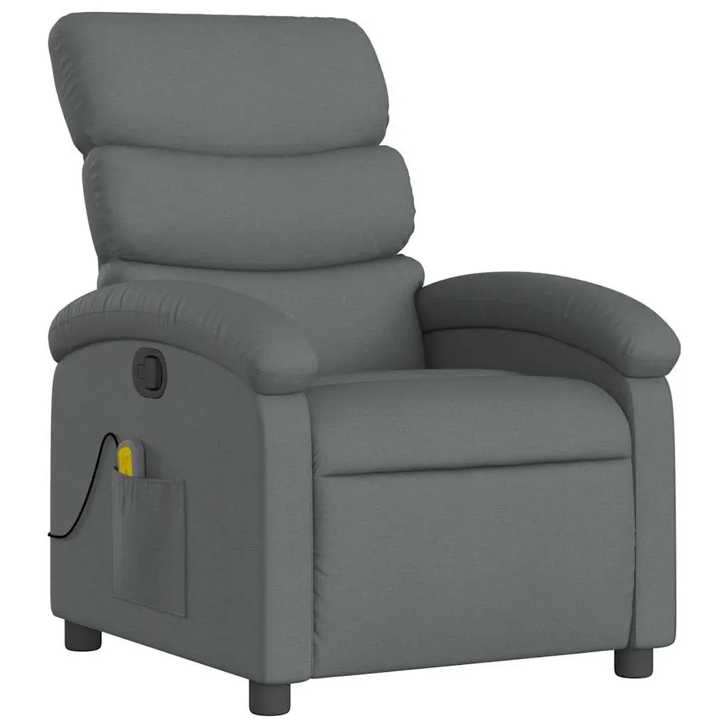 Grey Fabric Massage Recliner Chair with Vibration