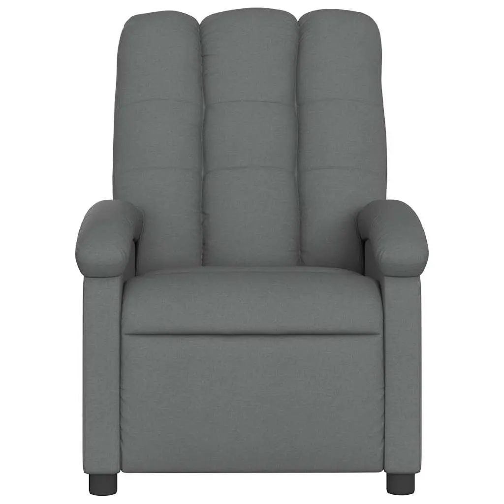 Grey Fabric Massage Recliner Chair with 6 Vibration Points
