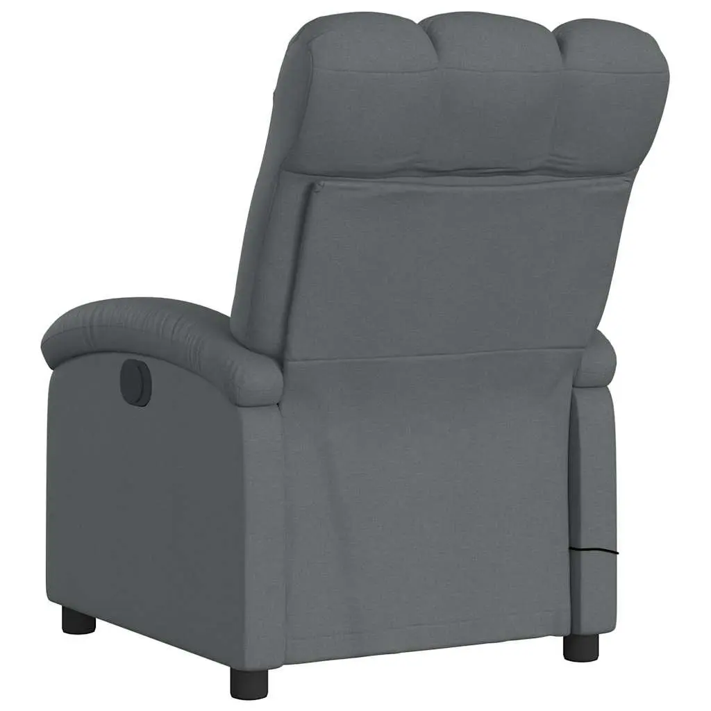 Grey Fabric Massage Recliner Chair with 6 Vibration Points