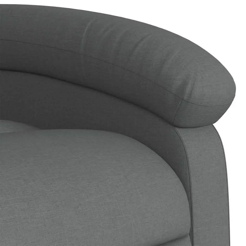 Grey Fabric Massage Recliner Chair with 6 Vibration Points